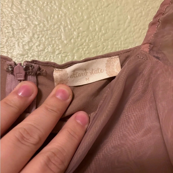 NWT Altar’d State Olsen Puff Sleeve Top in Mauve, Size Medium - Picture 5 of 6